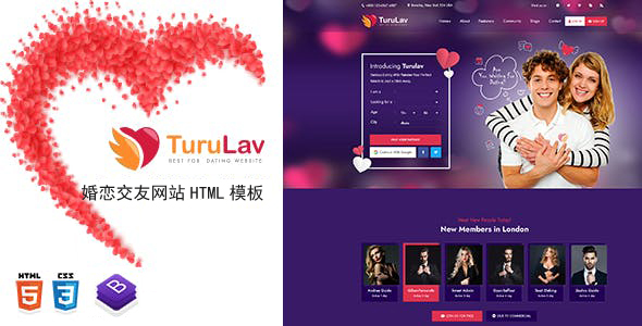 HTML5婚恋交友网站模板