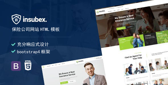 大气HTML5保险公司网站模板