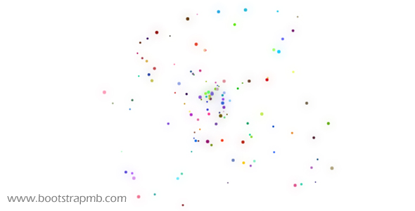 js+canvas彩球粒子动画代码