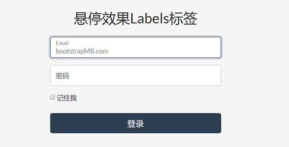 bootstrap4表单悬停效果Labels标签