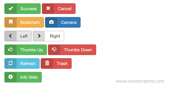 Bootstrap带小图标的按钮样式