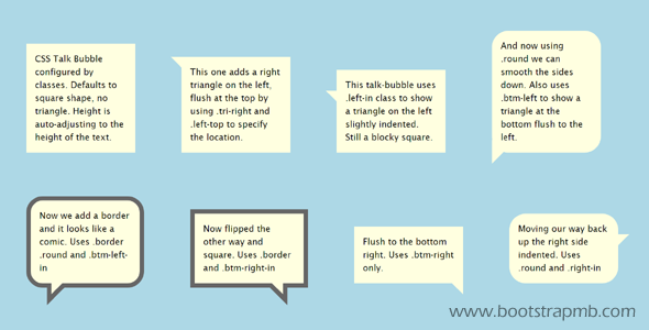 9种CSS聊天气泡样式代码