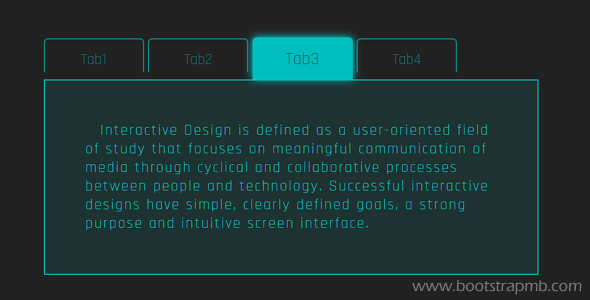 纯css发光的tab内容切换