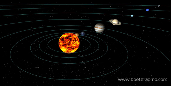 Three.js银河系星球运动轨迹