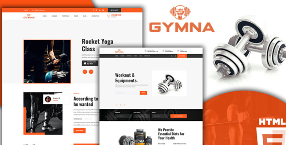 HTML5健身房和健身器材网站模板