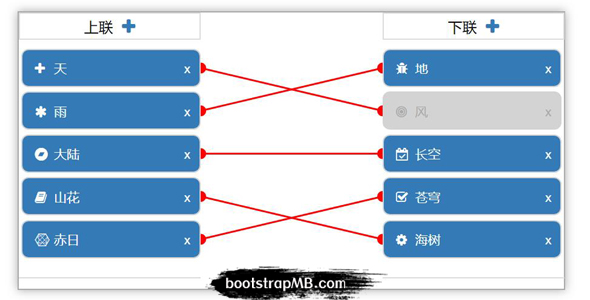 左右列表联系jQuery插件