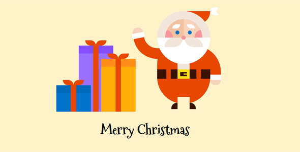 CSS和DIV画的圣诞老人和礼物盒代码