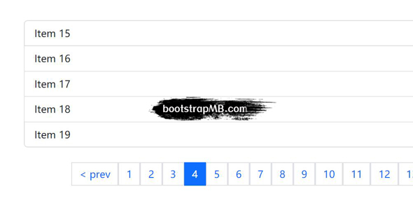 bootstrap分页小部件