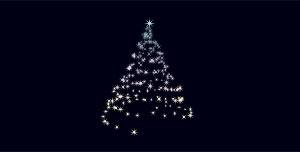 纯css发光的圣诞树动画