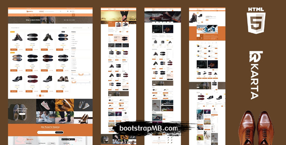 皮鞋HTML5电子商务网站模板 - karta